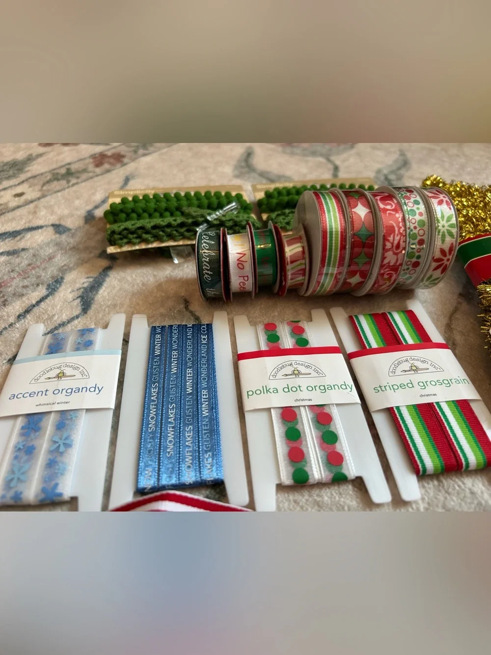 Christmas Ribbons, Trims, & Tinsel Collection